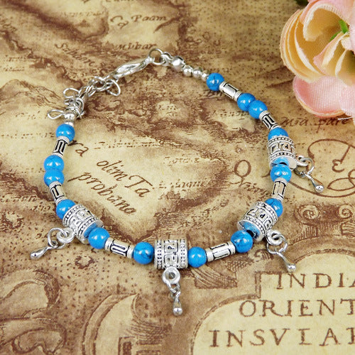 Wholesale Ethnic Silver Beads Alloy Bracelet